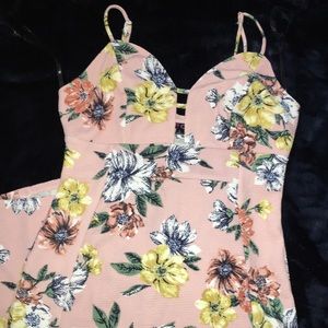 A long pink maxi dress